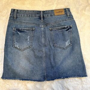 Blue denim skirt